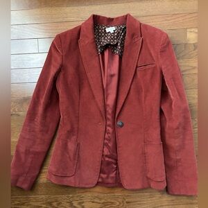 Cremieux Burgundy Corduroy Blazer GUC size S